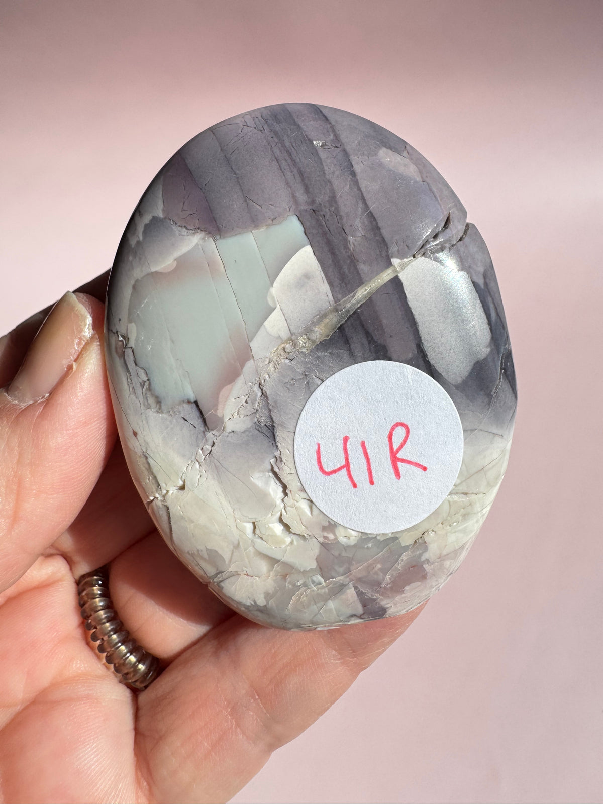 Hyacinth Jasper Palm Stone from Utah - ITEM R