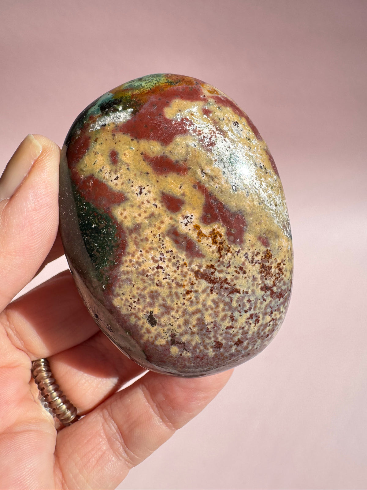 Unicorn Jasper Palm Stone - Item F