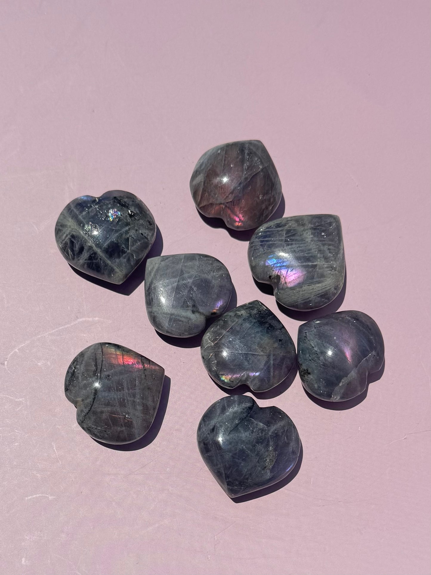Labradorite Heart Carving - Intuitively Picked