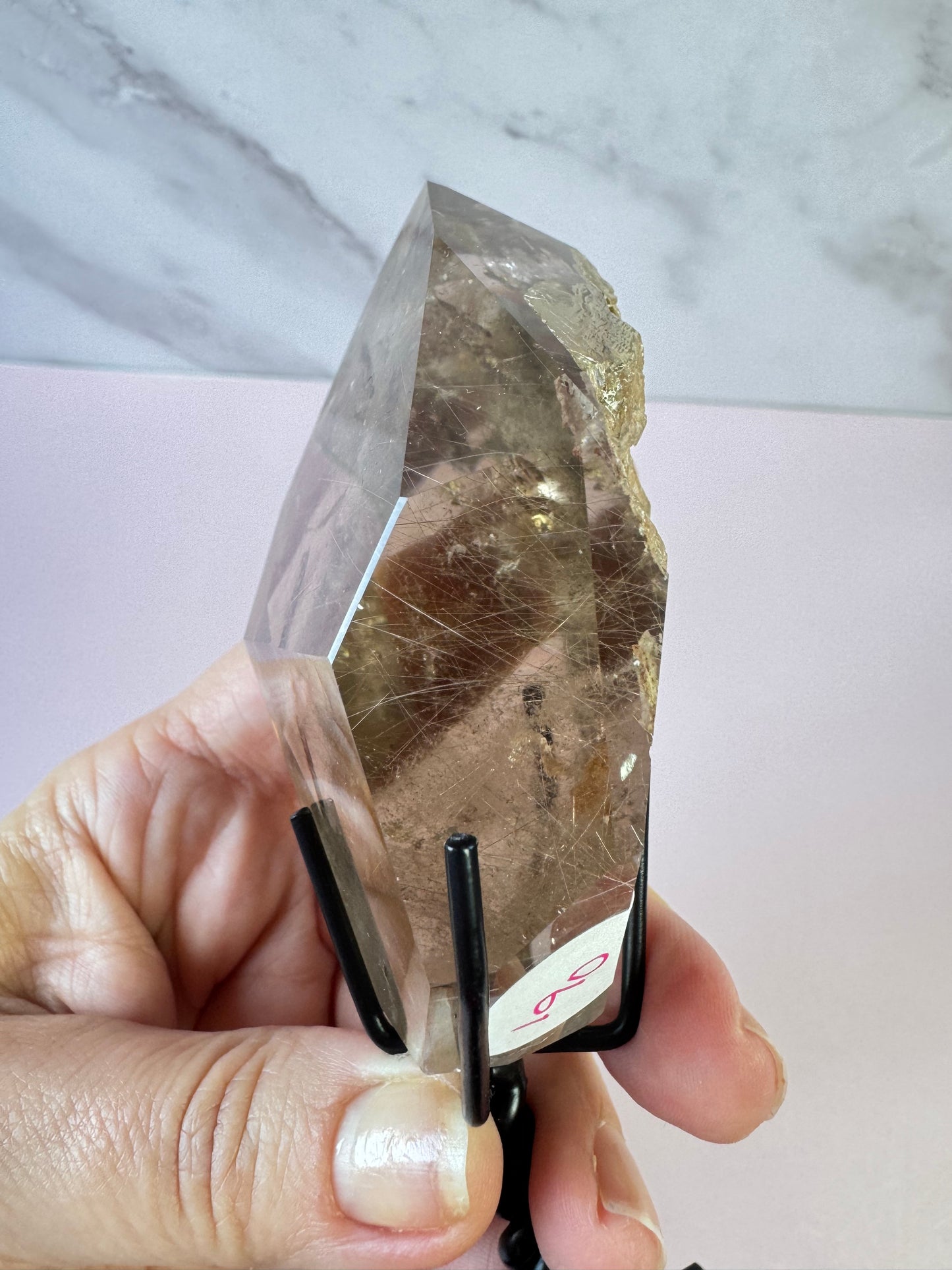 Garden Quartz Freeform with Rutile from Brazil