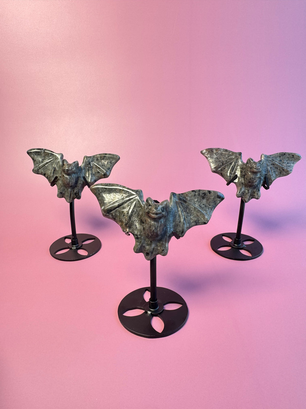 Yooperlite Bat Carving with Stand