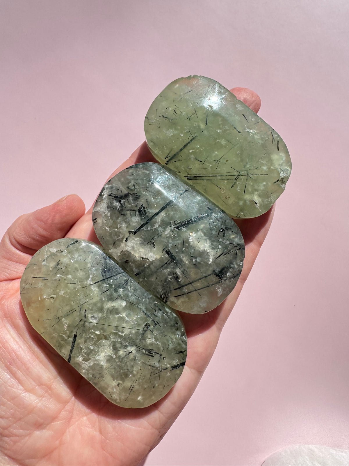 Prehnite Palm Stone