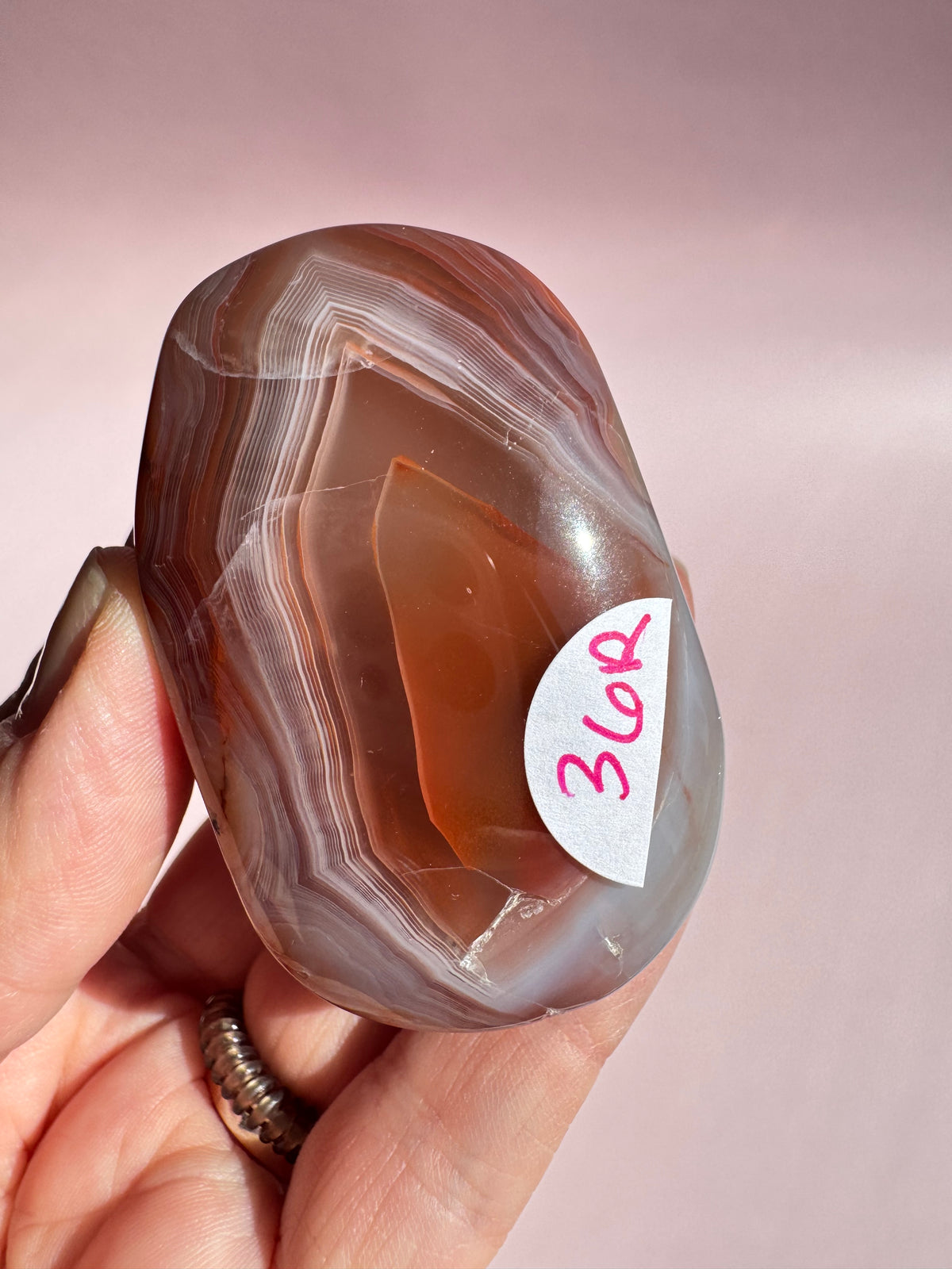 Carnelian Palm Stone - Item R