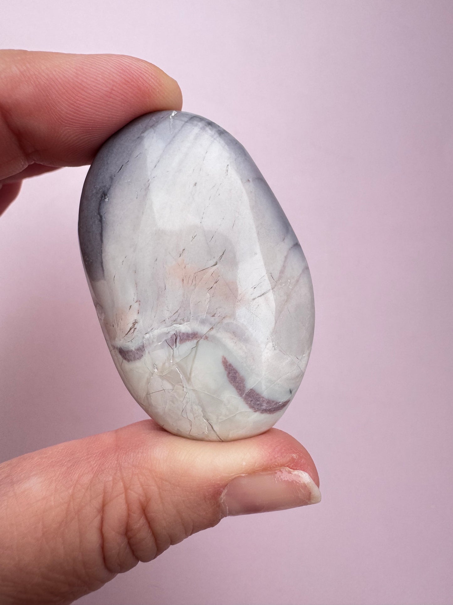 Hyacinth Jasper Palm Stone from Utah - ITEM H