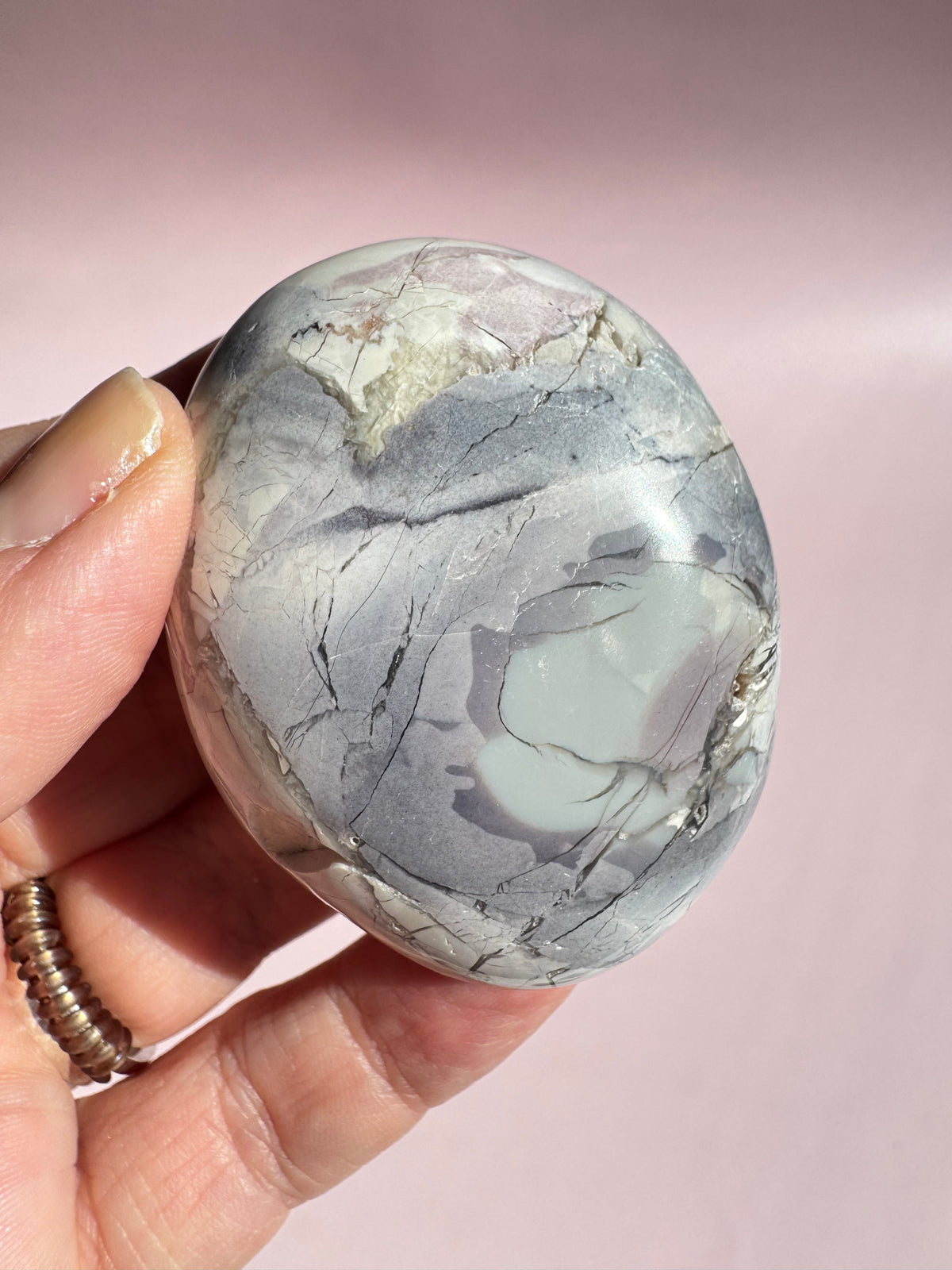 Hyacinth Jasper Palm Stone from Utah - ITEM U