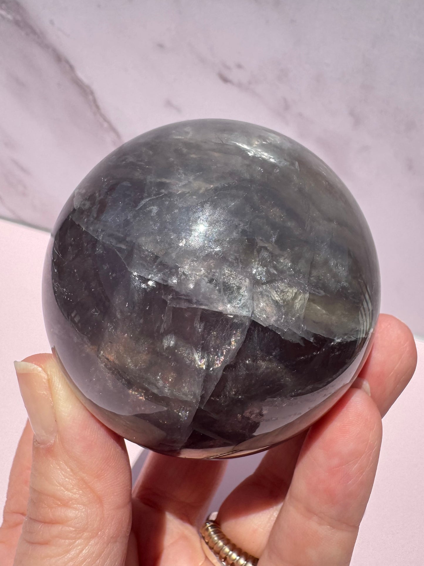 Fluorite with Mica Sphere
