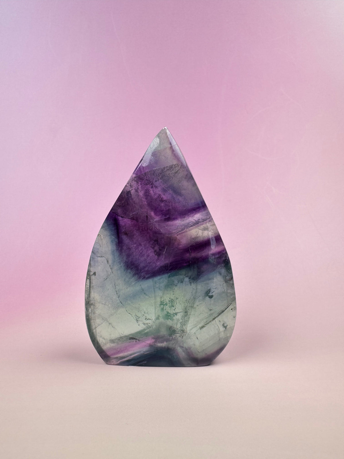 Rainbow Fluorite Flame Carving - Item A