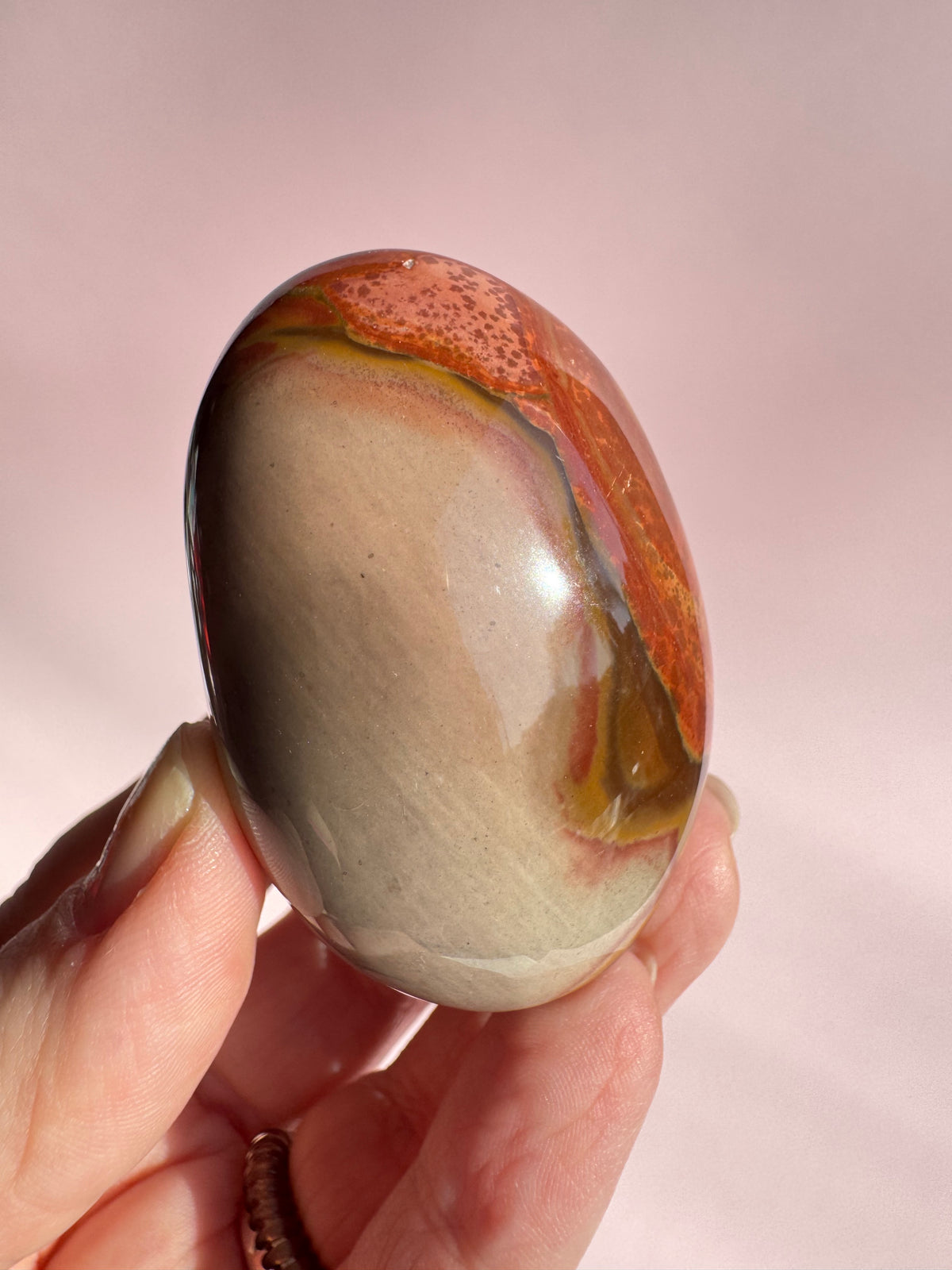 Polychrome Jasper Palm Stone - Item J