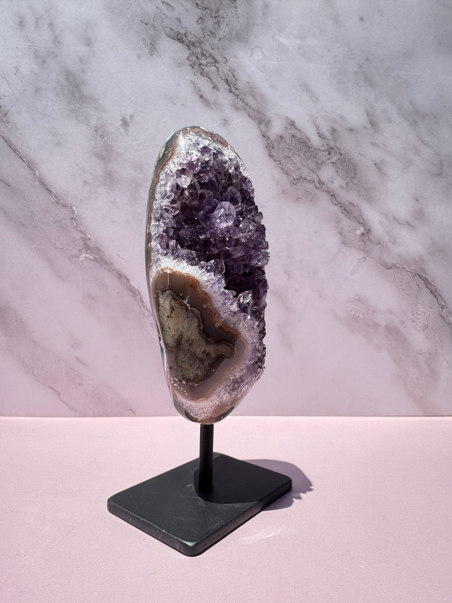 Amethyst Geode on Stand, from Brazil - Item B