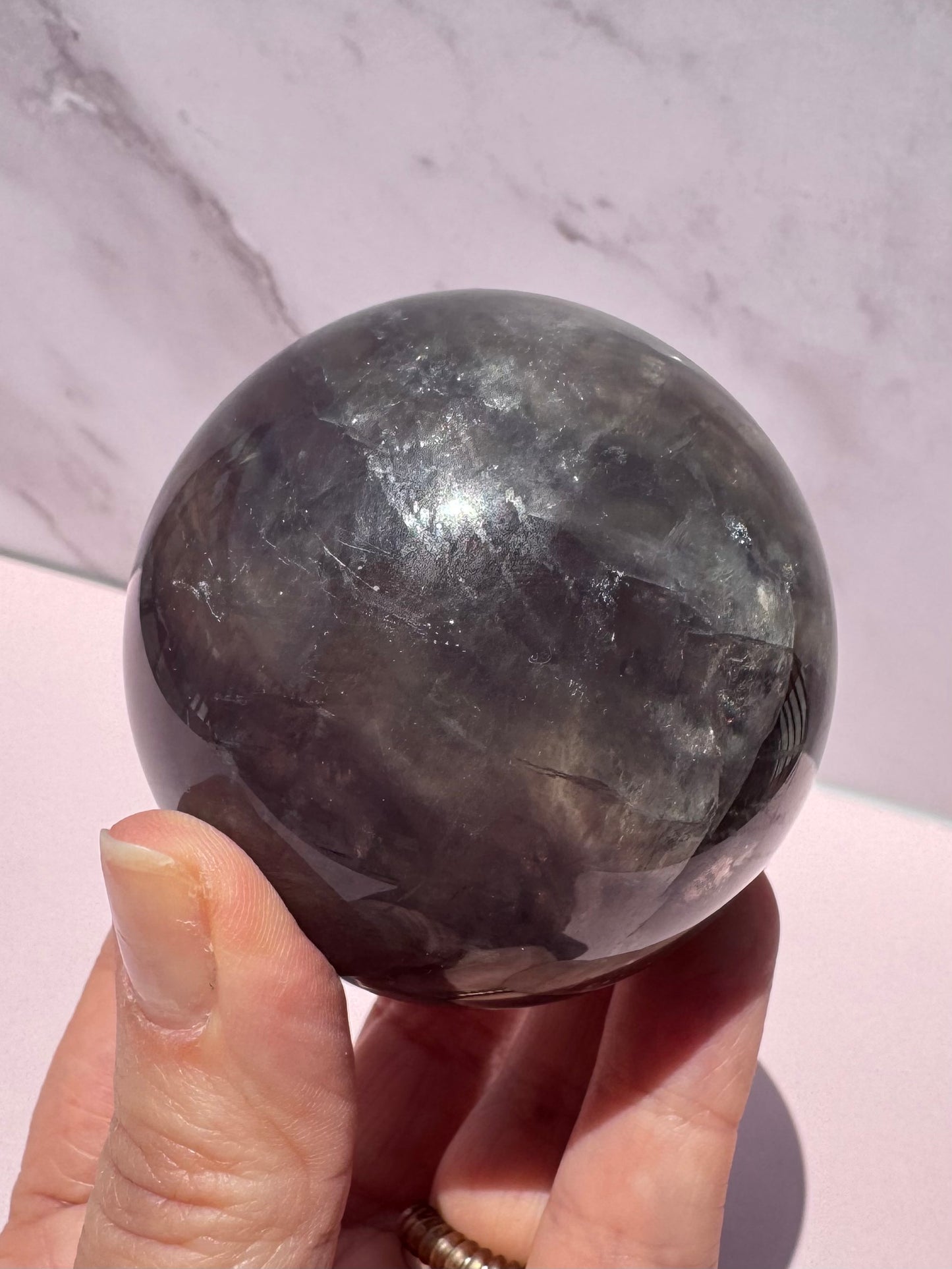 Fluorite with Mica Sphere