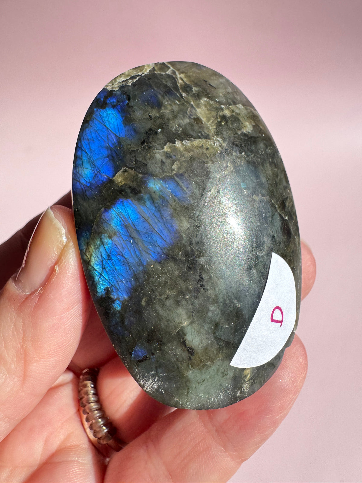 Labradorite Palm Stone - Item D