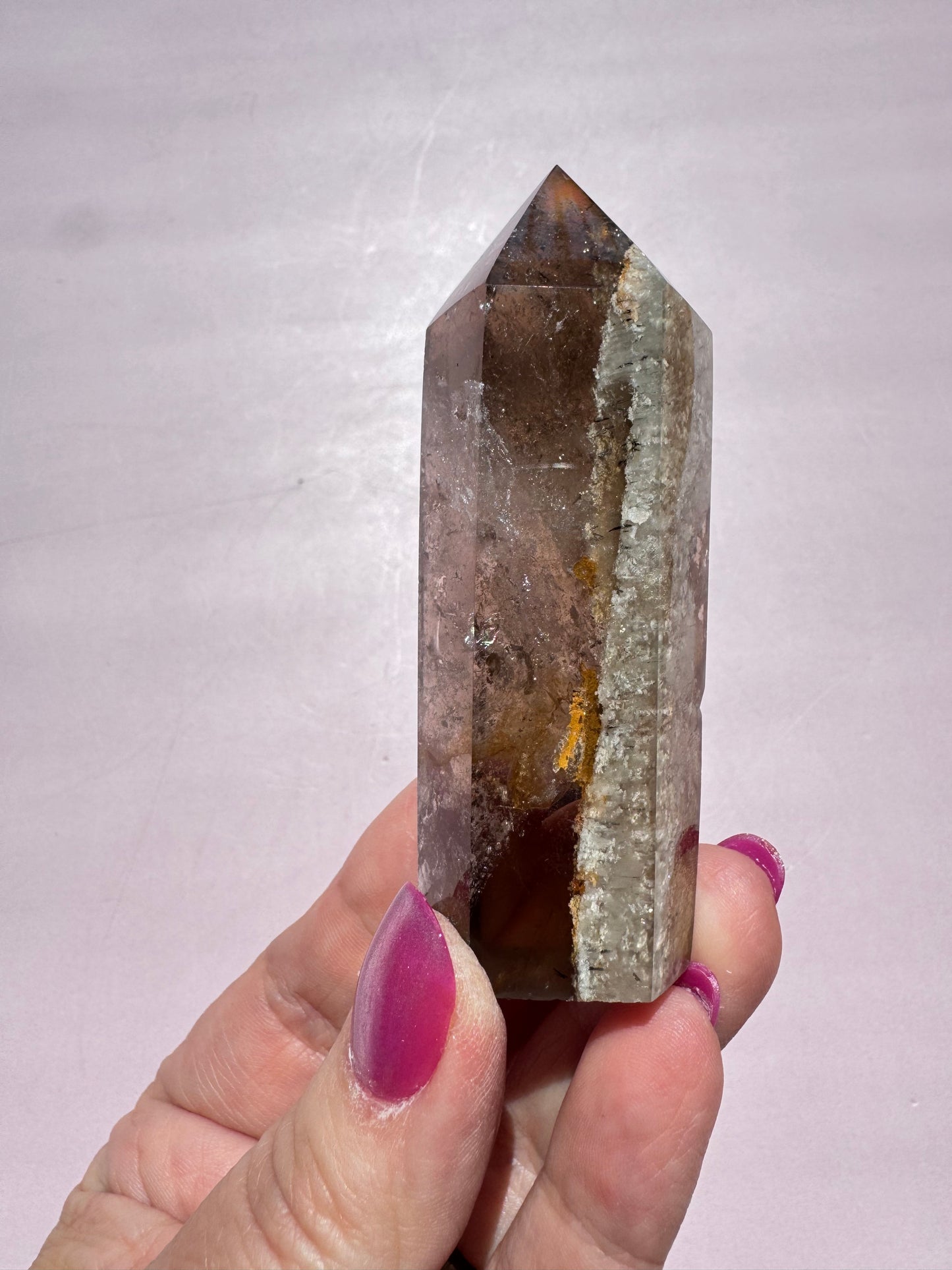 Inclusion Smoky Quartz Tower - Item J