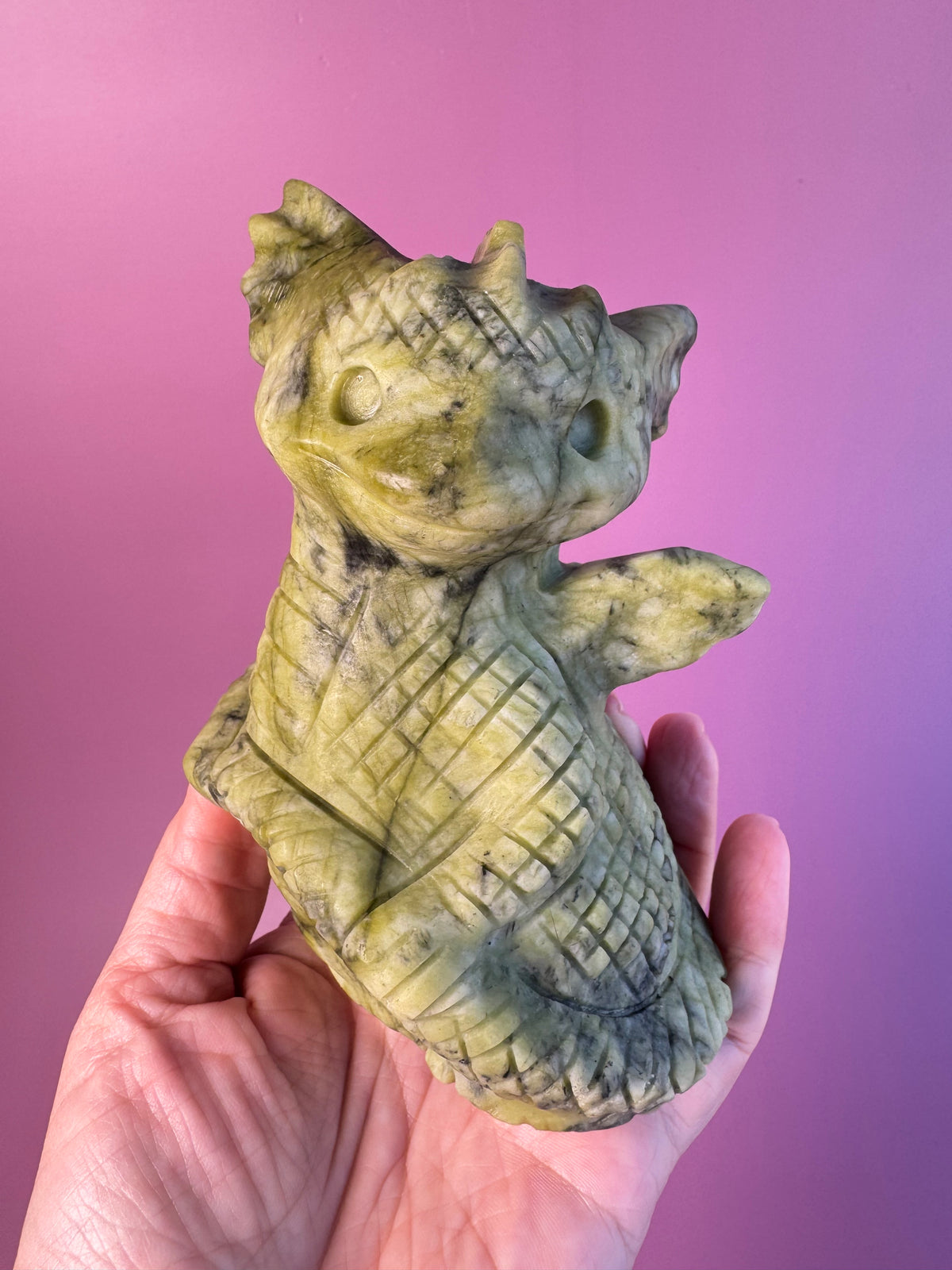 Serpentine Dragon Carving