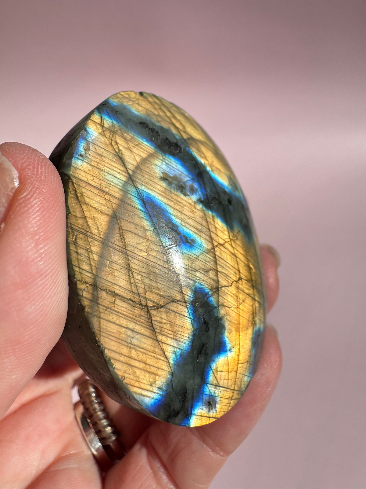 Labradorite Palm Stone - Item E