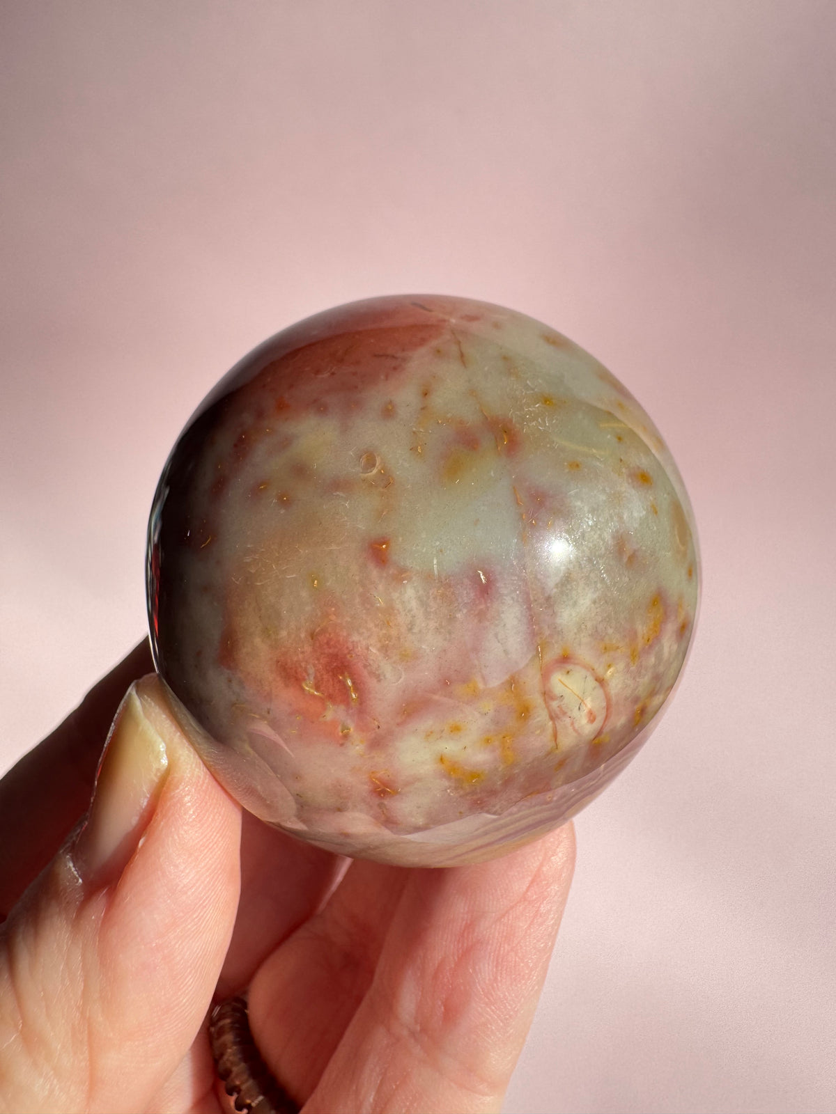Polychrome Jasper Palm Stone - Item K