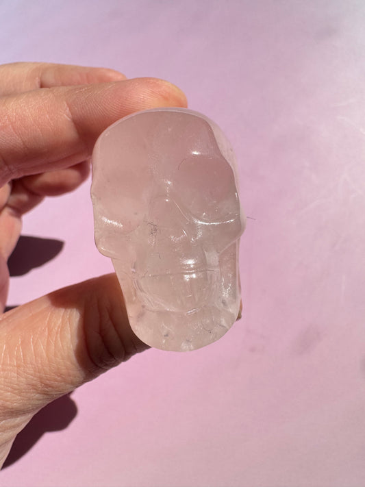 Rose Quartz Skull Carvings