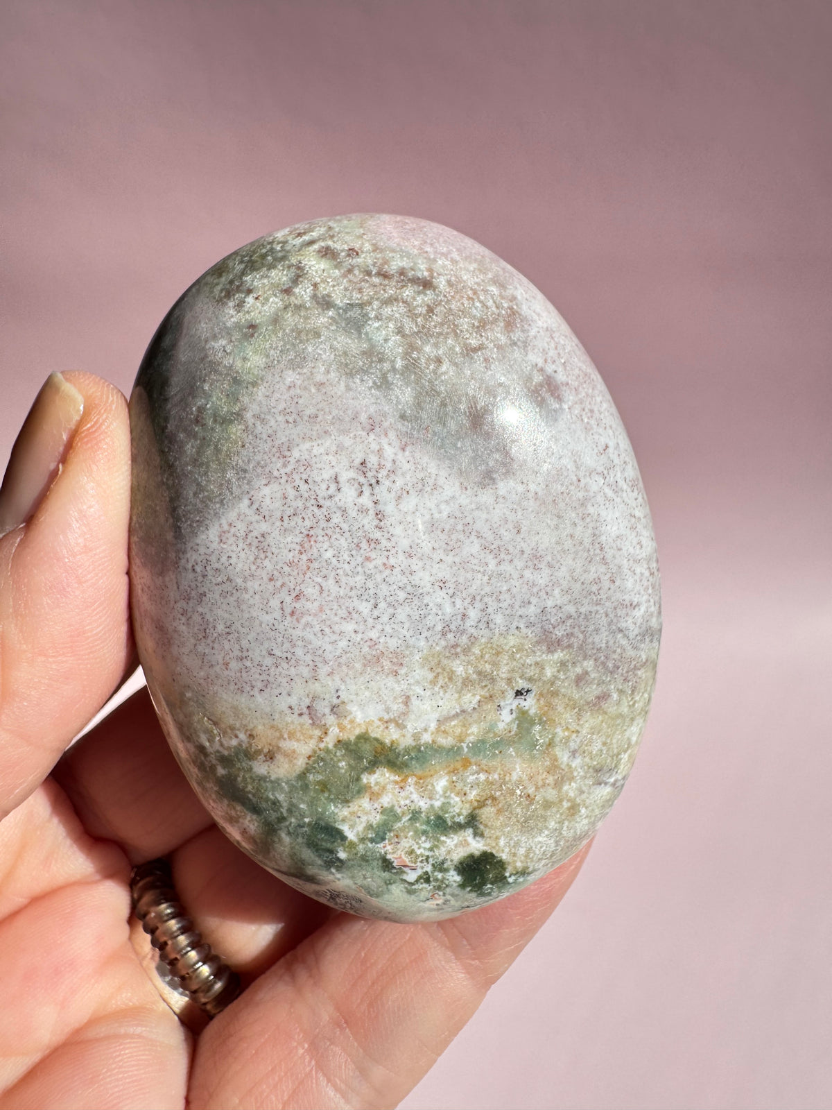 Unicorn Jasper Palm Stone - Item Y