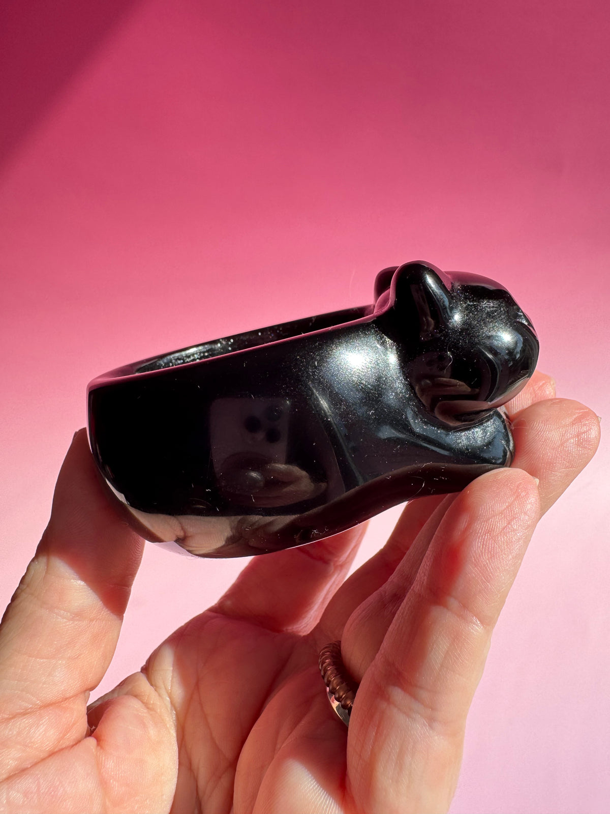 Obsidian Mini Cat Bowl