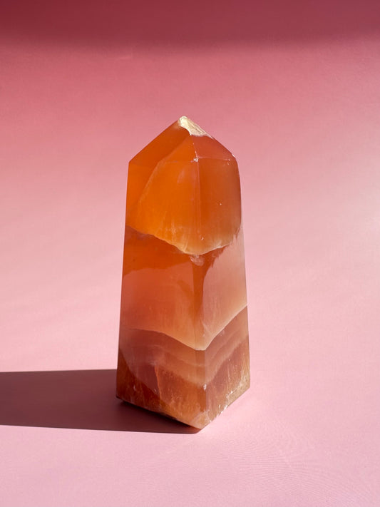 Honey Calcite Tower - ITEM B