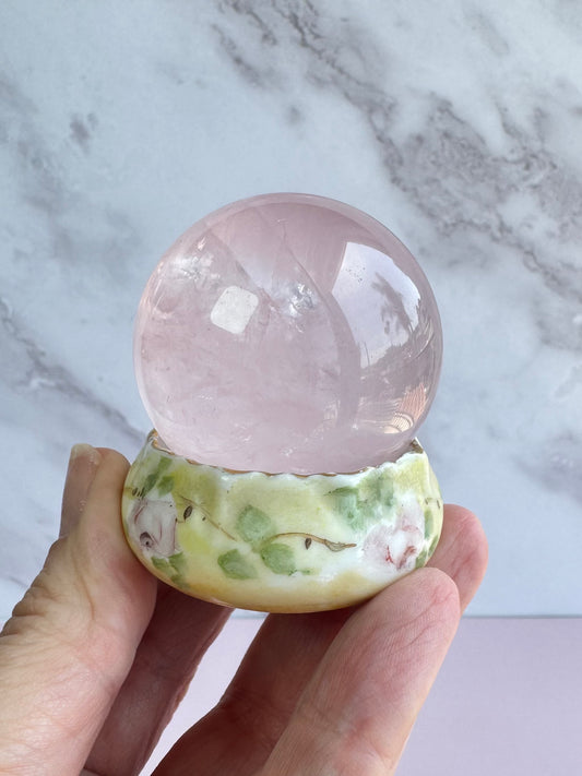 Rose Porcelain Salt Cellar - Sphere Display