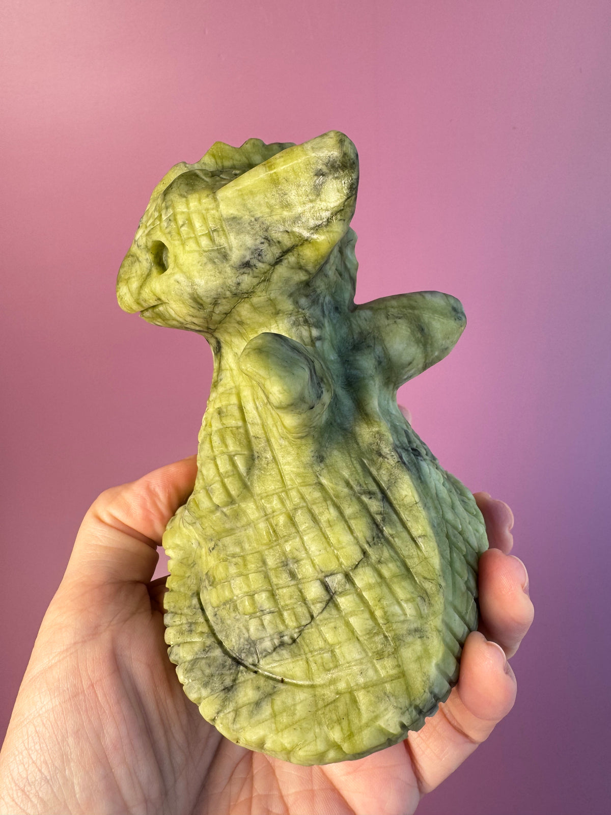 Serpentine Dragon Carving