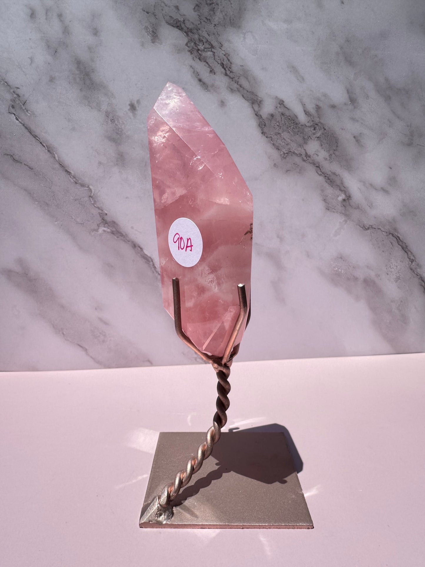 Rose Quartz Polished Freeform on Stand, from Brazil - Item A