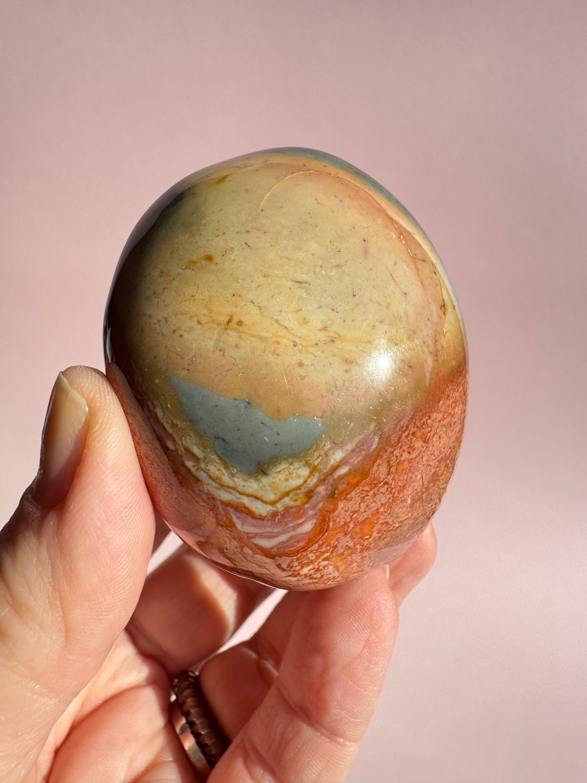 Polychrome Jasper Palm Stone - Item T