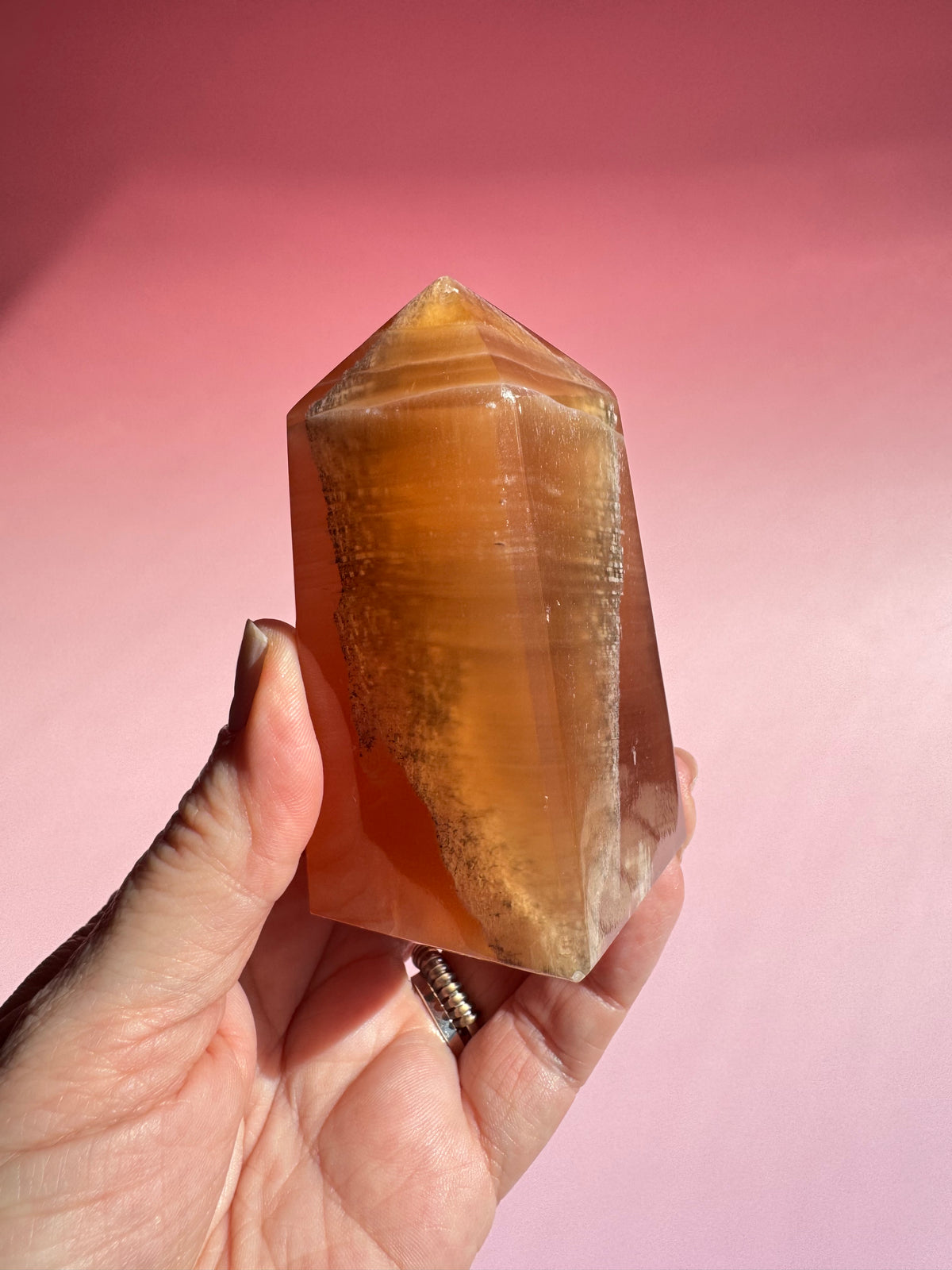 Honey Calcite Tower - ITEM E