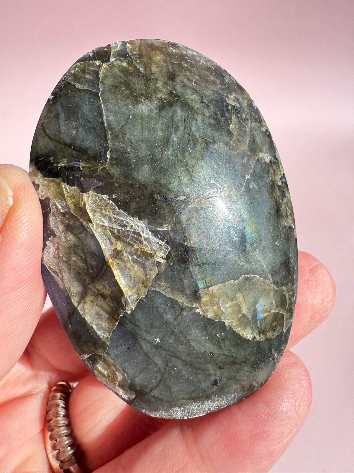 Labradorite Palm Stone - Item D