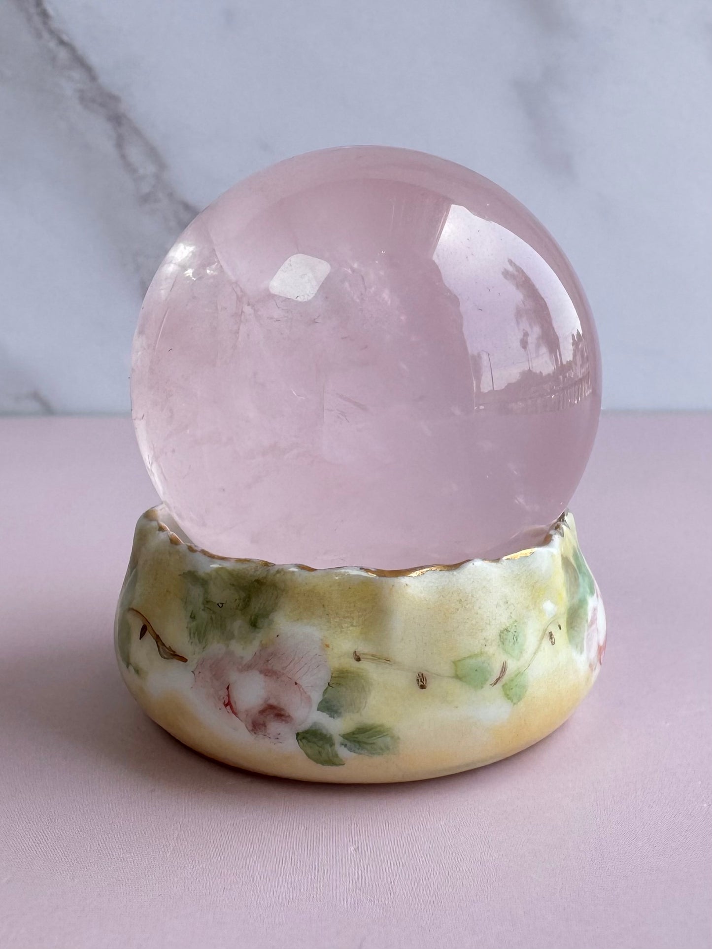 Rose Porcelain Salt Cellar - Sphere Display