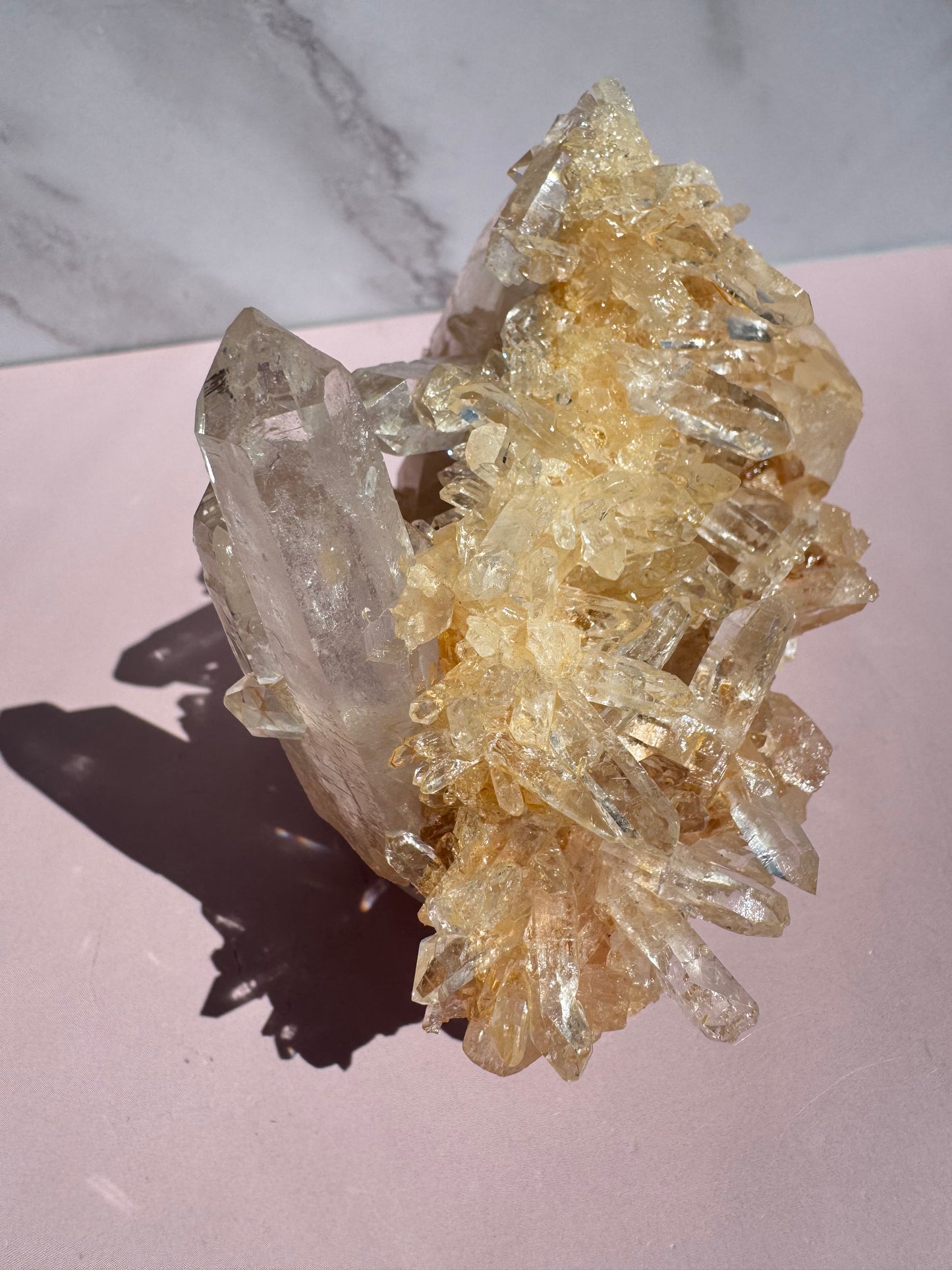 Pink Lithium Quartz Raw Cluster