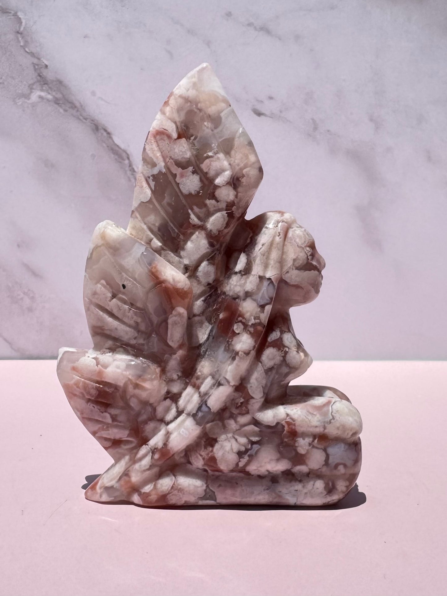 Flower Agate Fairy Carving