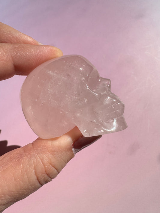 Rose Quartz Skull Carvings