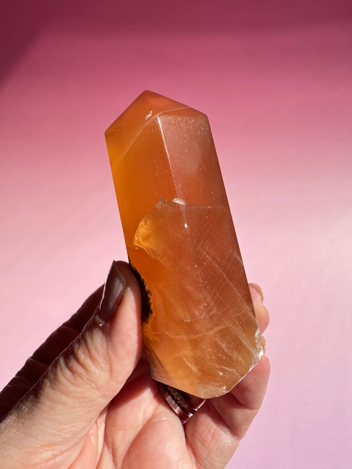 Honey Calcite Tower - ITEM A