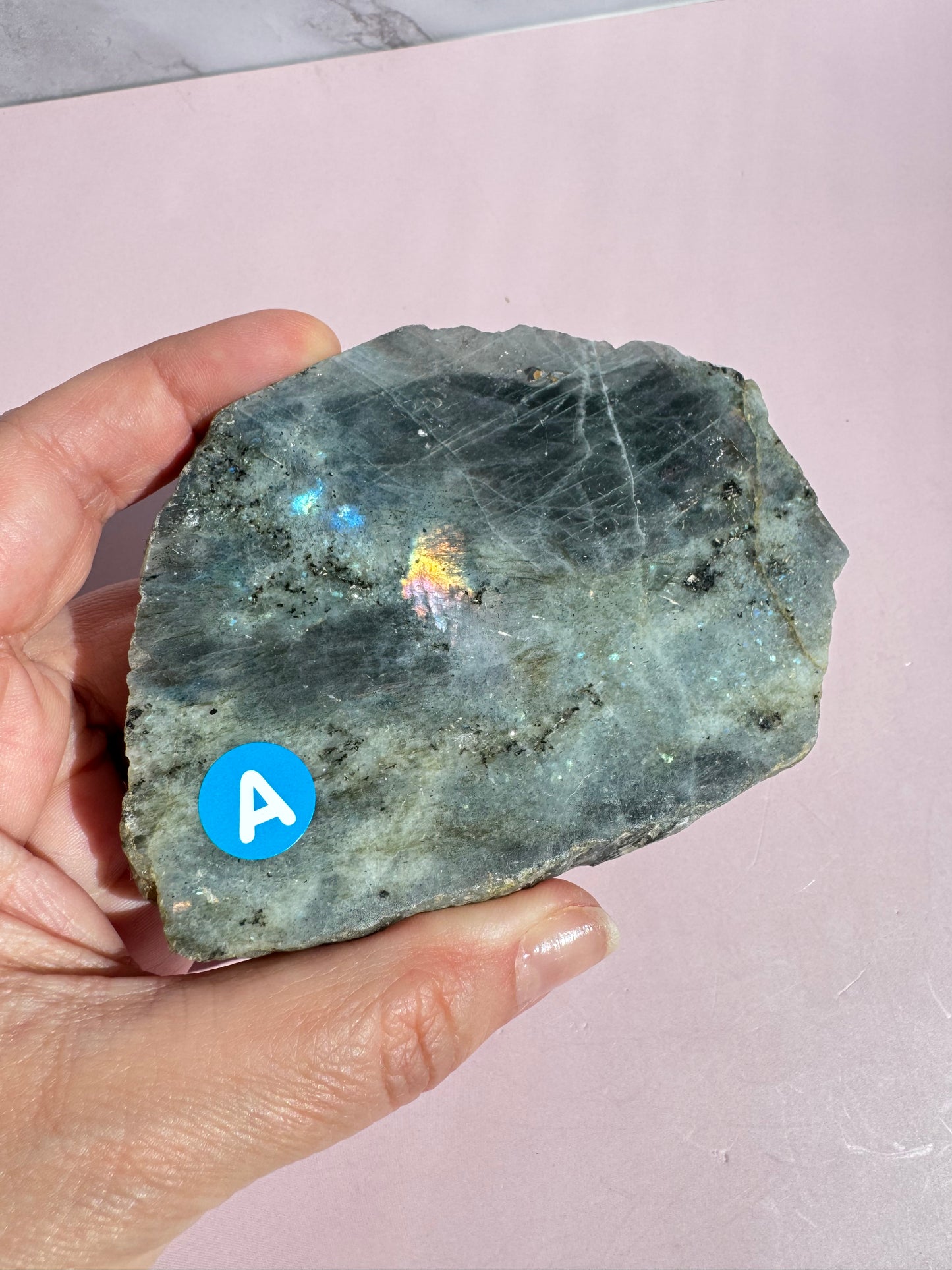 Labradorite Semi-Polished Slab - Item A