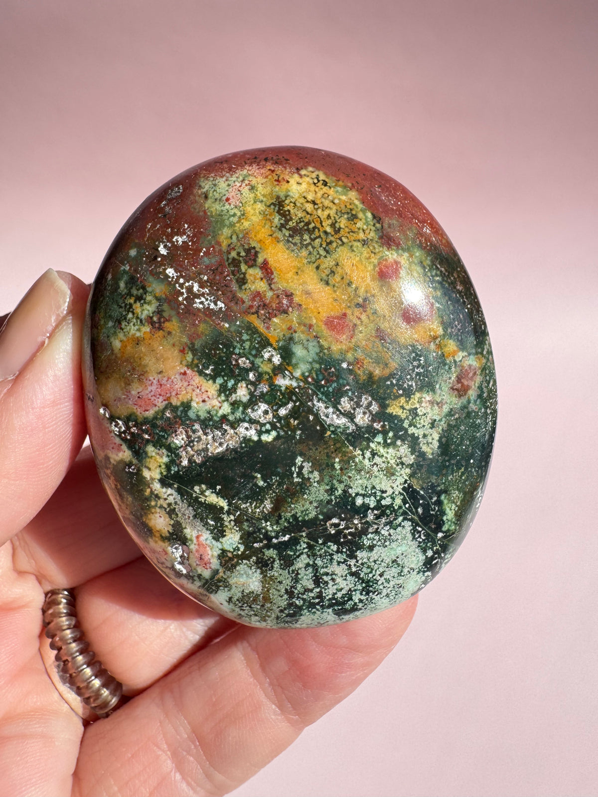 Unicorn Jasper Palm Stone - Item E