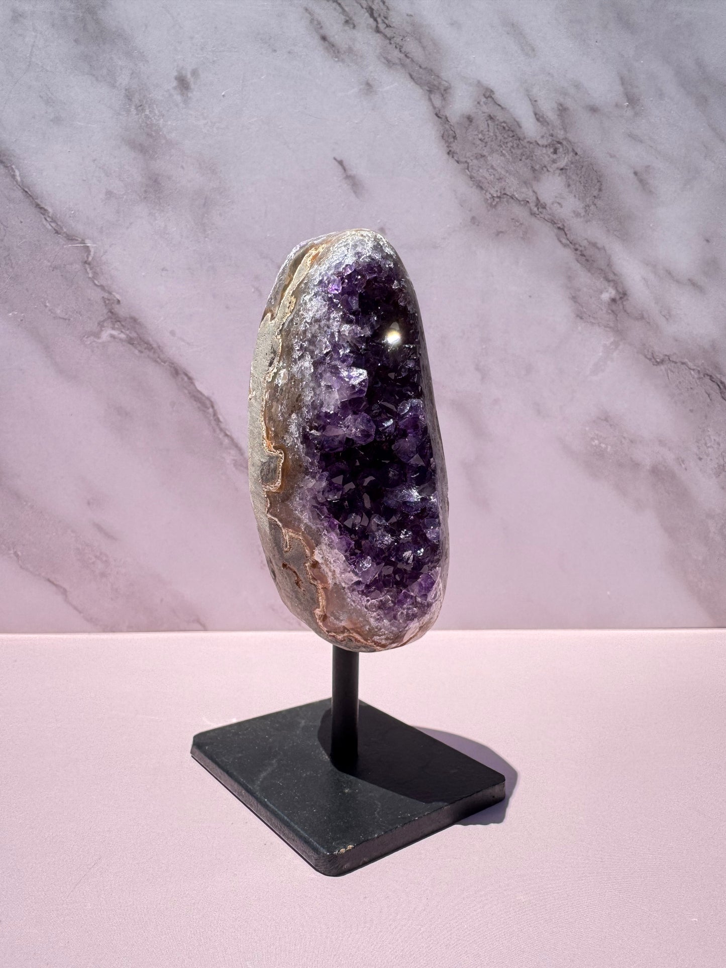 Amethyst Geode on Stand, from Brazil - Item A