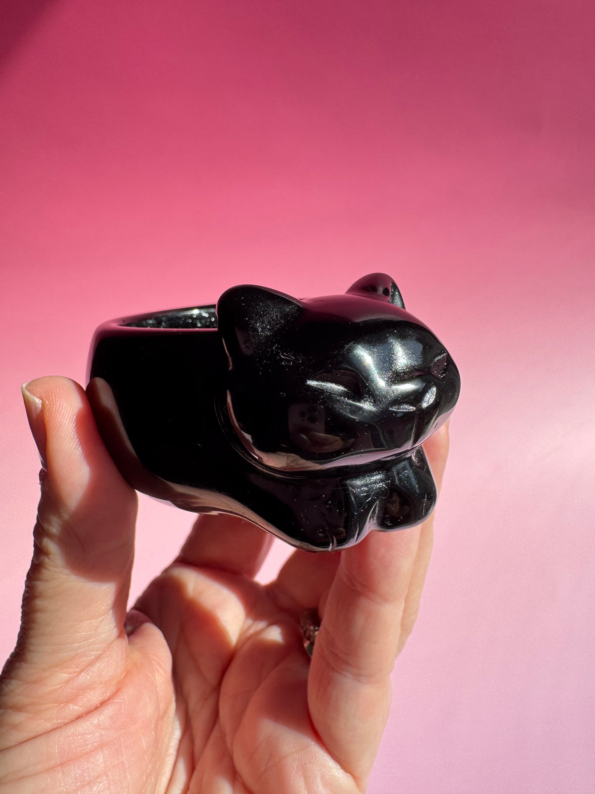 Obsidian Mini Cat Bowl