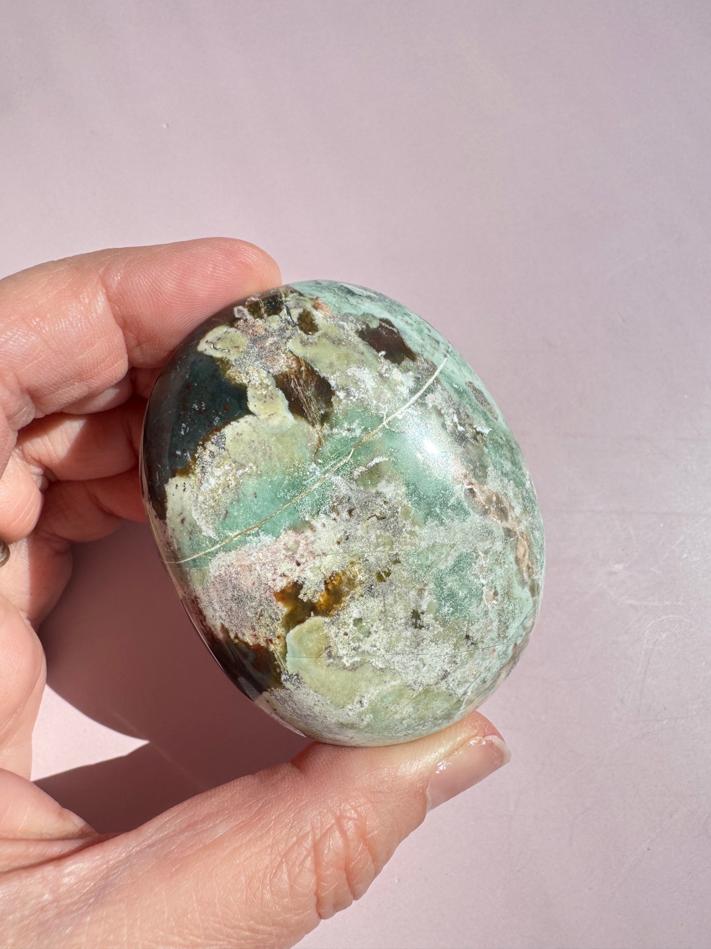 Unicorn Jasper Palm Stone - from India (Item B)