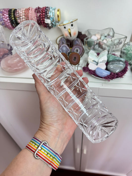 Long Cut Crystal Dish