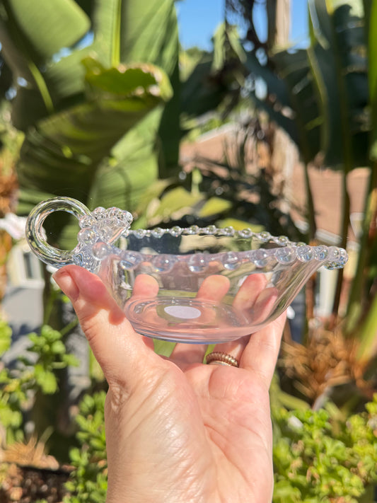 Candlewick Imperial Glass Heart Shaped Candy Bowl