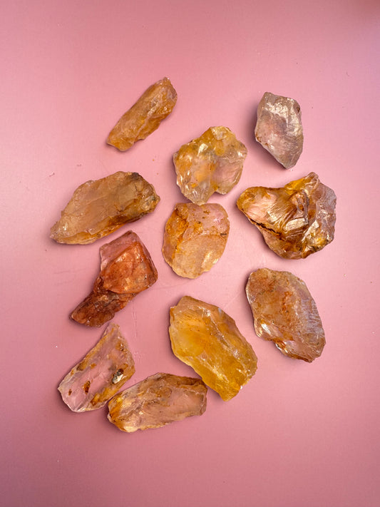 "Pumpkin Spice" Golden Healer Quartz Raw Pieces