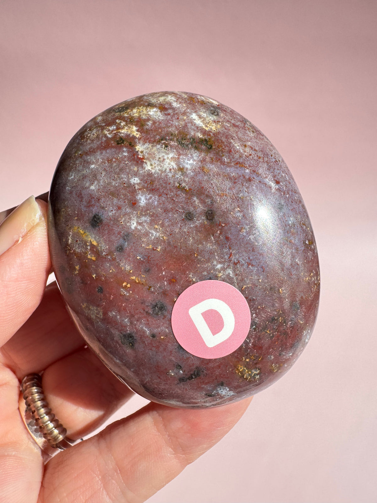 Unicorn Jasper Palm Stone - Item D