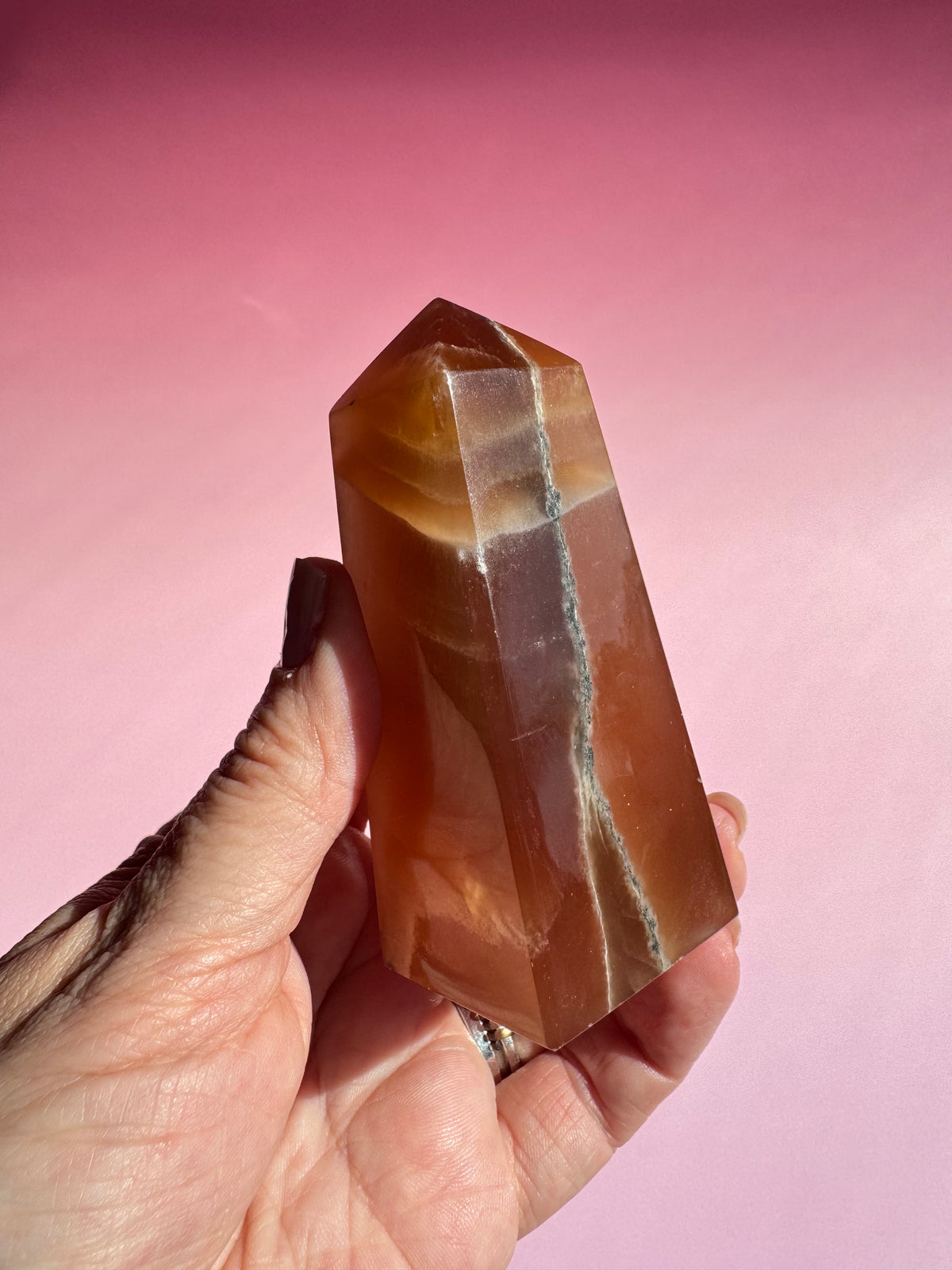 Honey Calcite Tower - ITEM C