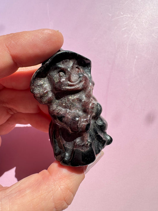 Garnet Witch Carving