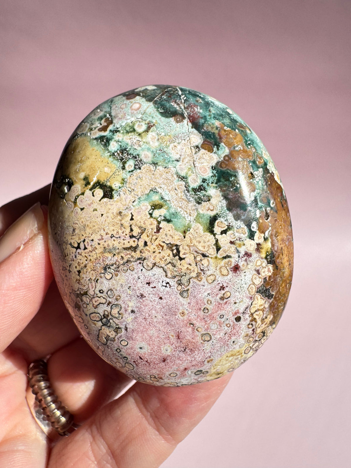 Unicorn Jasper Palm Stone - Item W