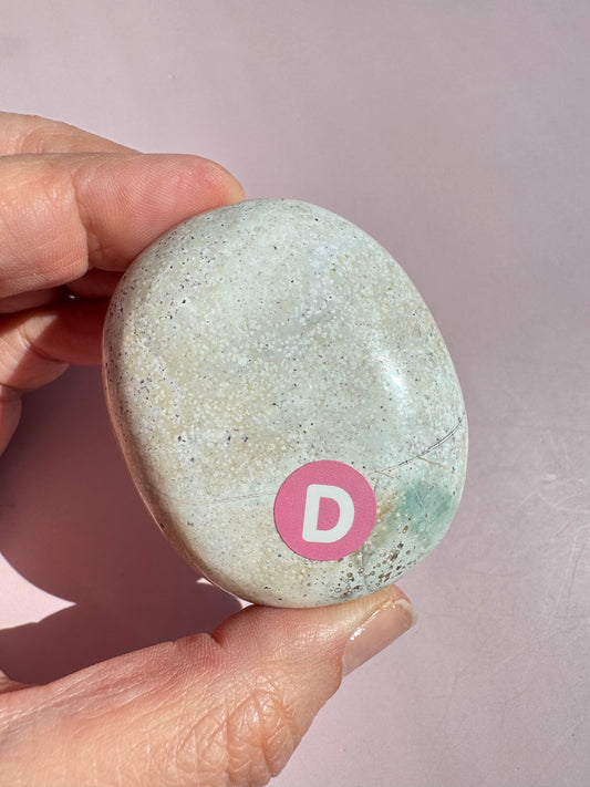 Unicorn Jasper Palm Stone - from India (Item D)