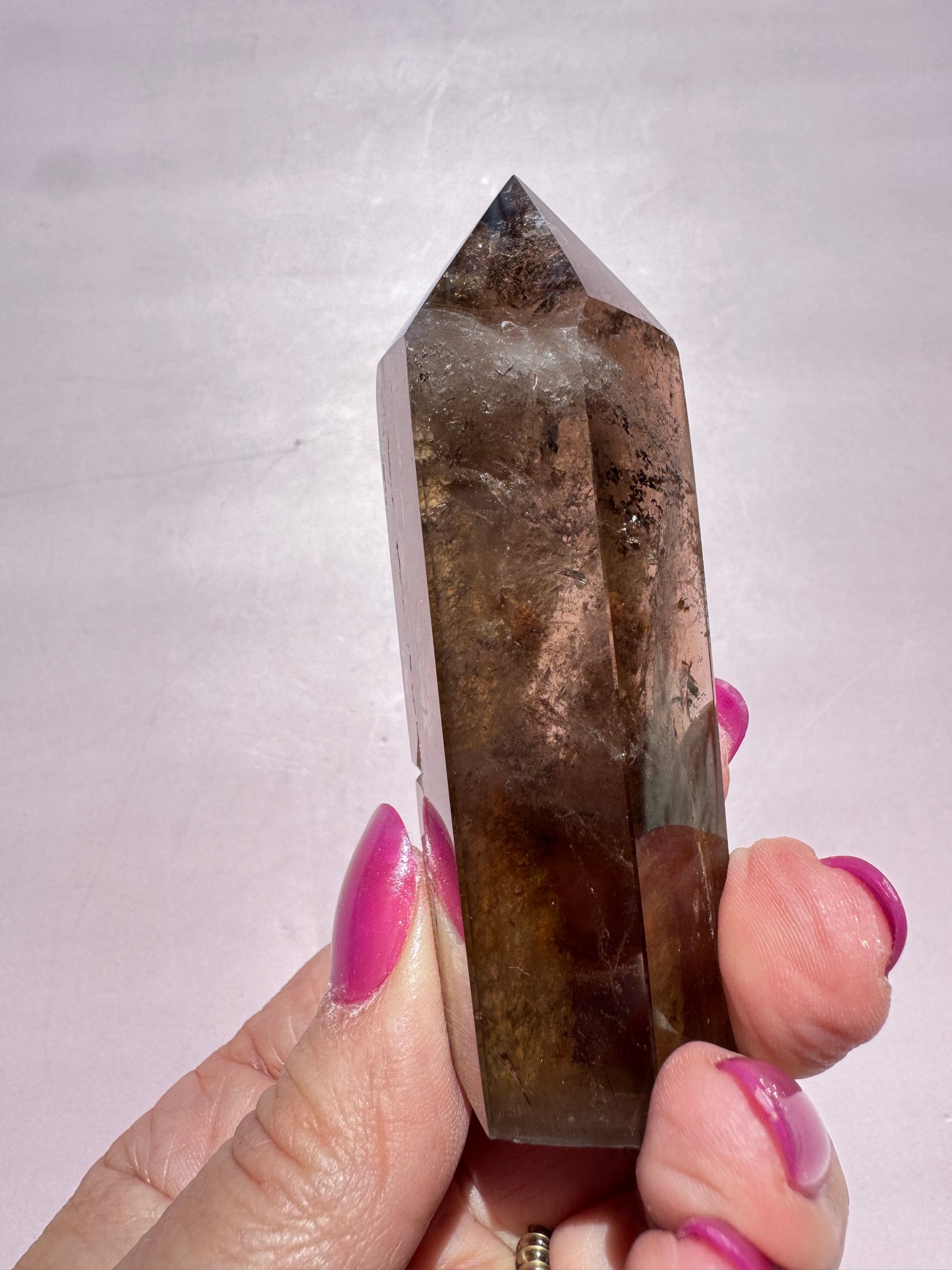 Inclusion Smoky Quartz Tower - Item J