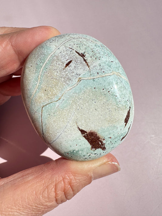 Unicorn Jasper Palm Stone - from India (Item D)
