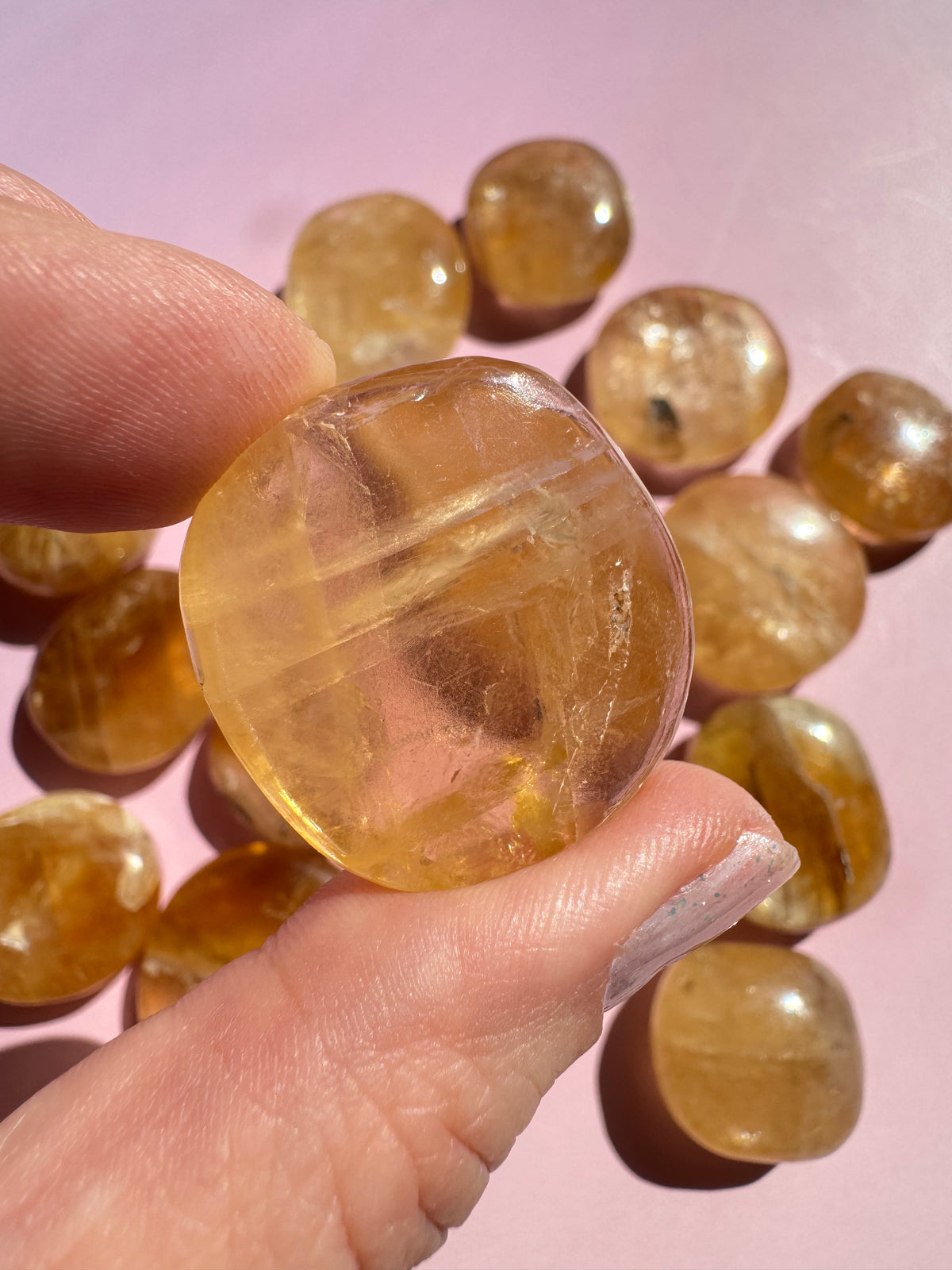 Honey Calcite Tumble